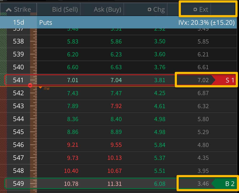 Extrinsic Value in ZEBRA Setup