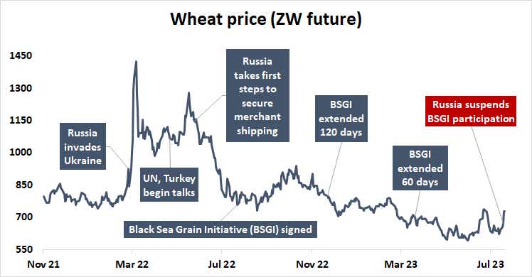 Wheat Price (ZW future)