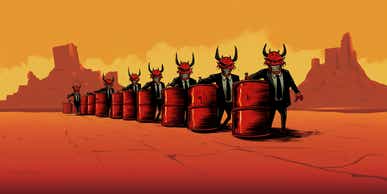 devils carrying crude oil