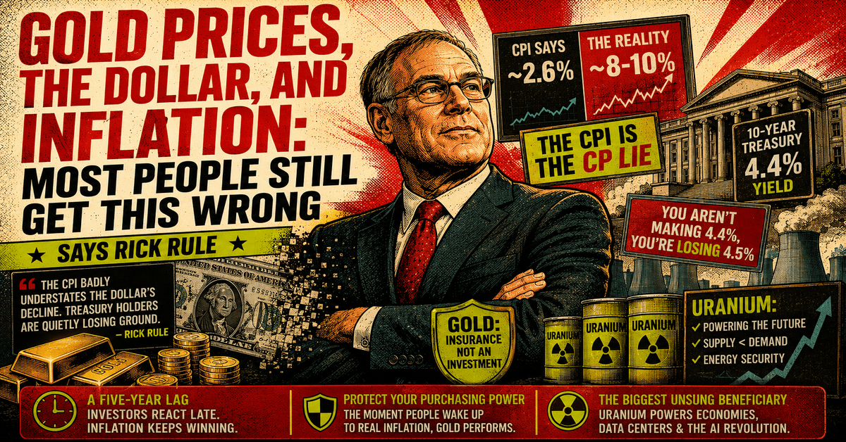 Gold Prices, the Dollar, and Inflation: Most People Still Get This Wrong, Says Rick Rule