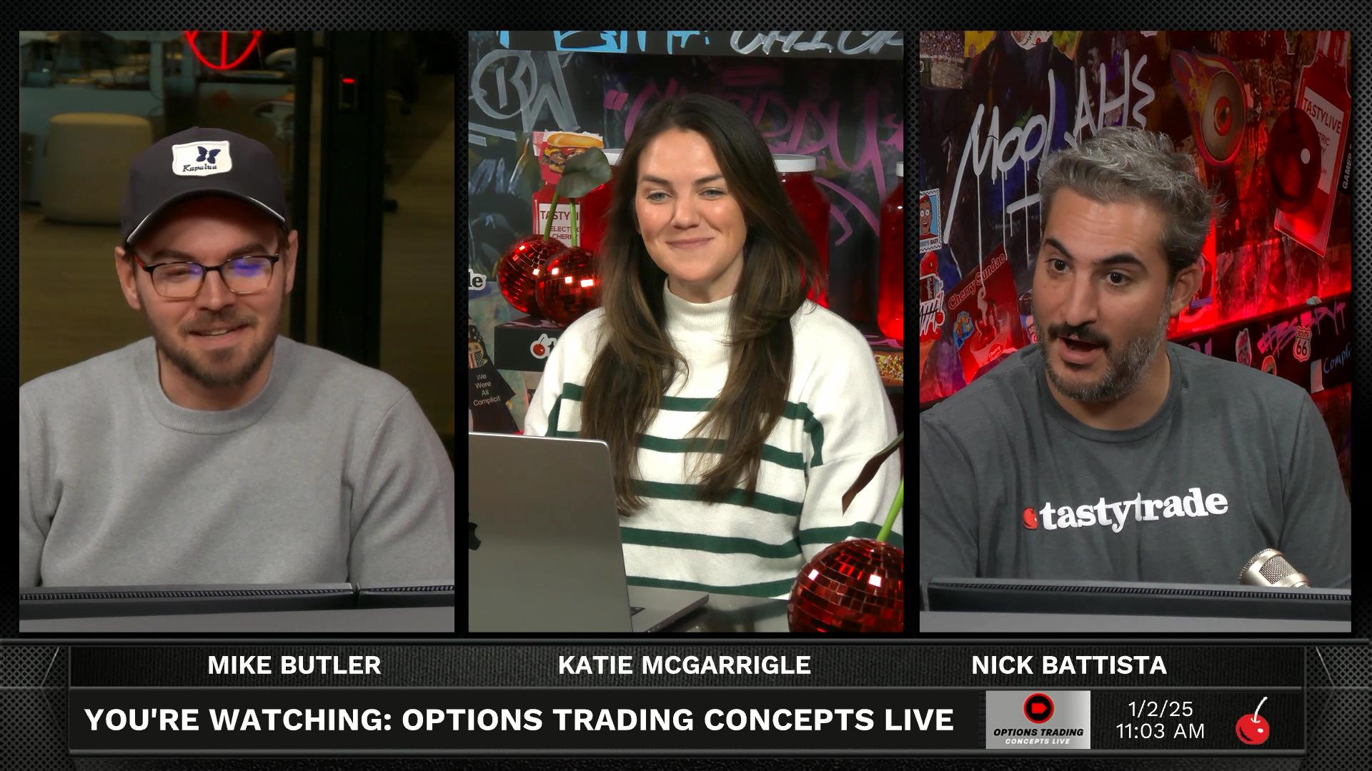 Options Trading Concepts Live - January 2, 2025 - Three Trade Ideas 2024 Review Episode cover