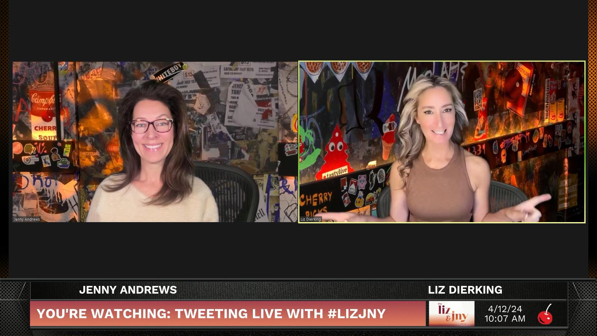 Tweeting Live with LIZ & JNY - April 12, 2024 - Tweeting Live With Liz and Jenny Episode cover