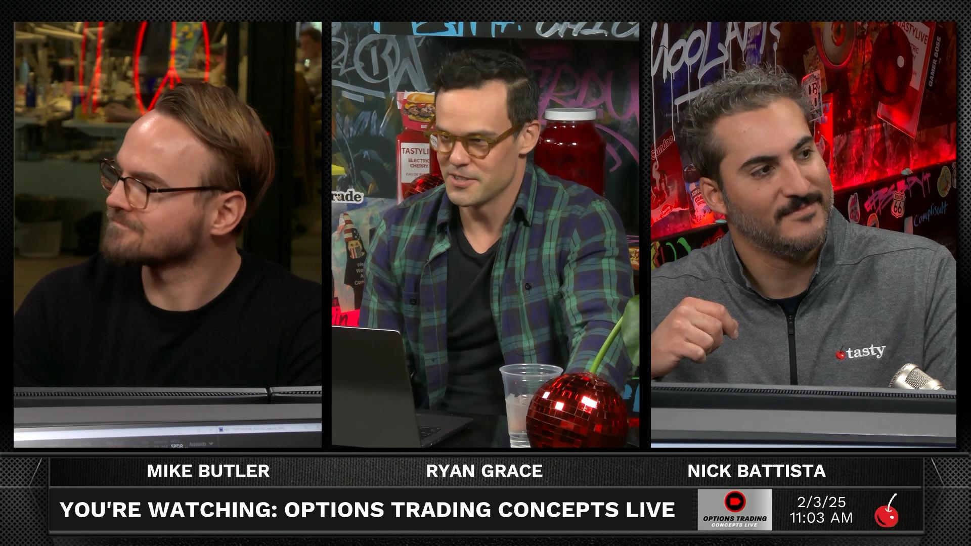 Options Trading Concepts Live - February 3, 2025 - Bitcoin's Biggest Fall From 100k Episode cover