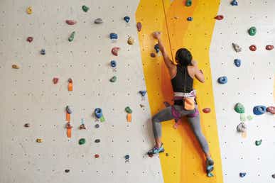 rock climbing wall