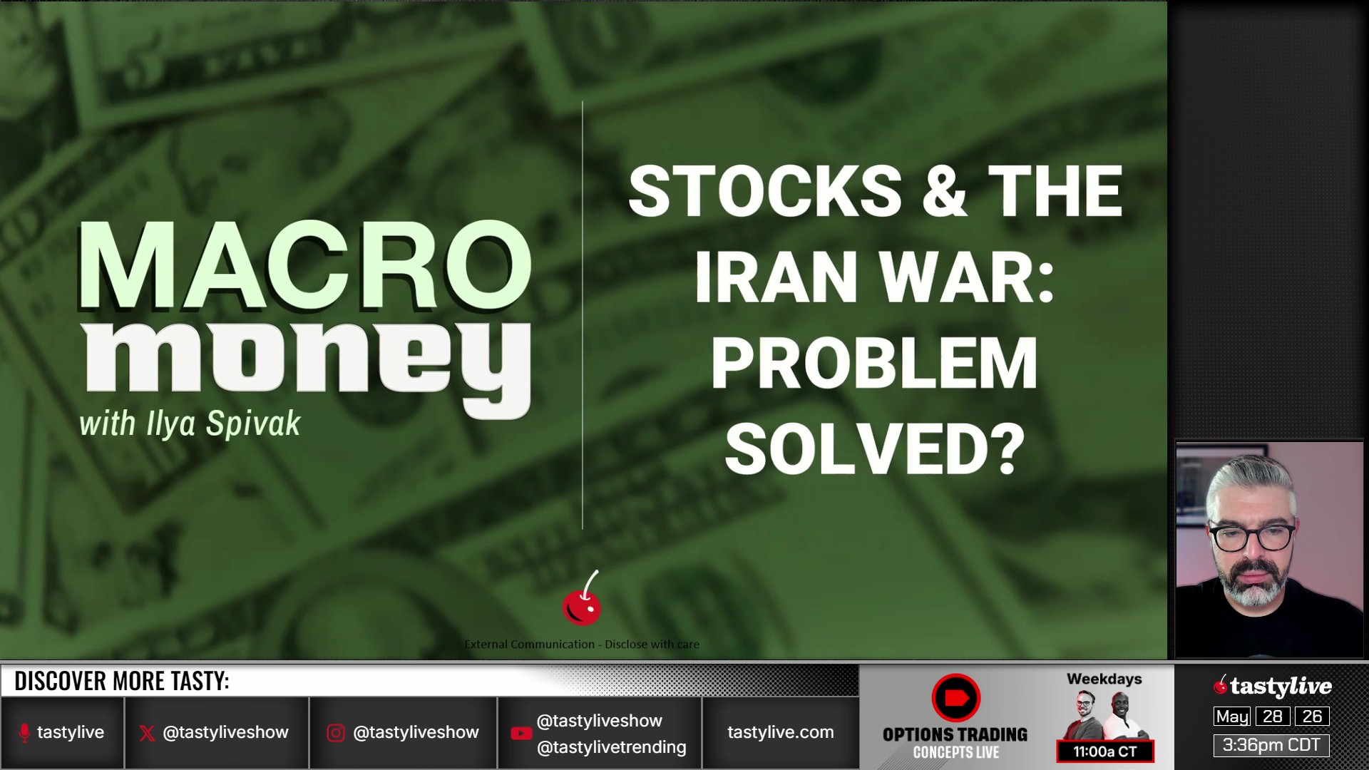 Macro Money - May 28, 2026 - Stocks & The Iran War: Problem Solved? Episode cover