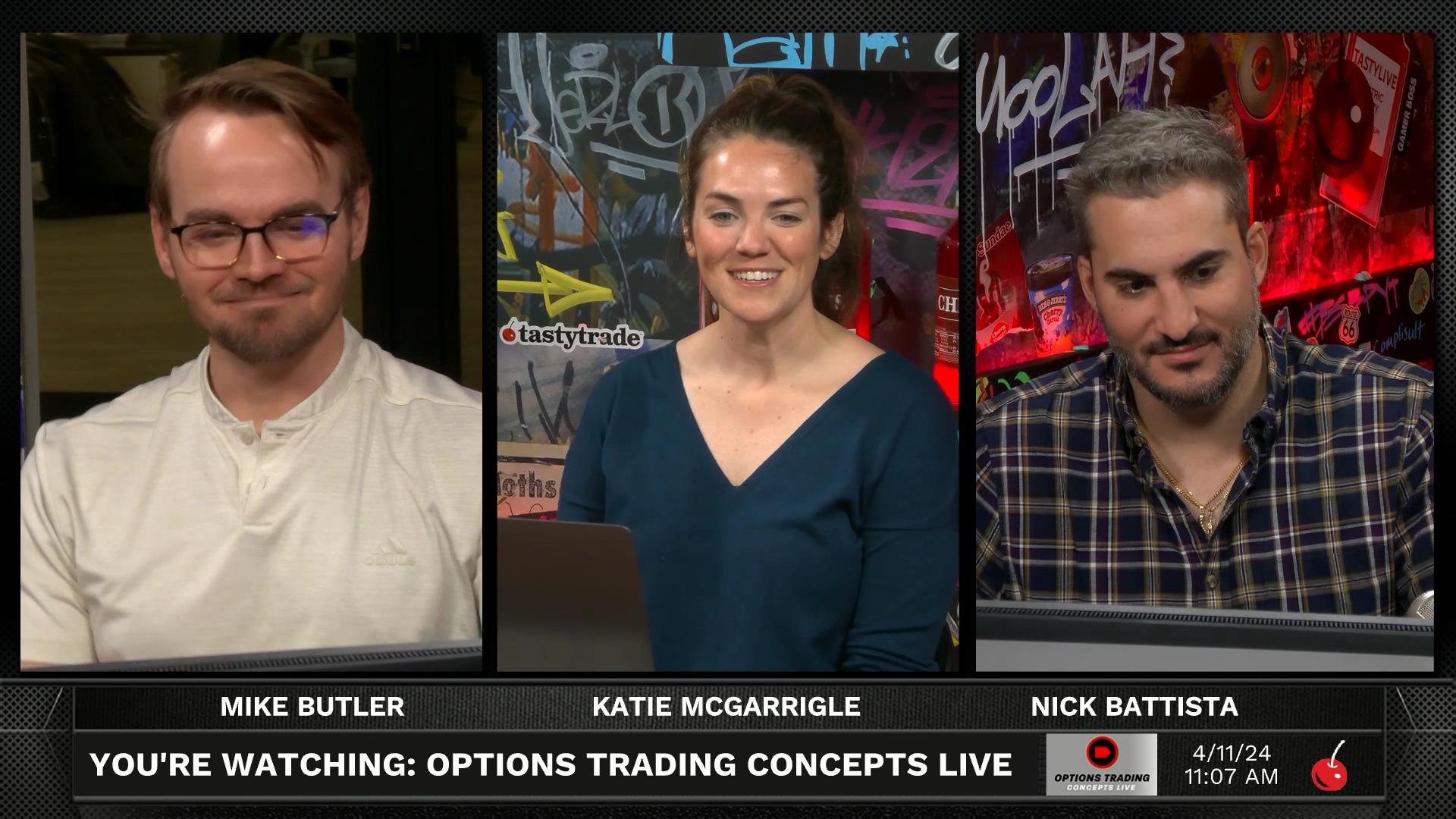 Options Trading Concepts Live - April 11, 2024 - Three Trade Ideas April 11th Episode cover