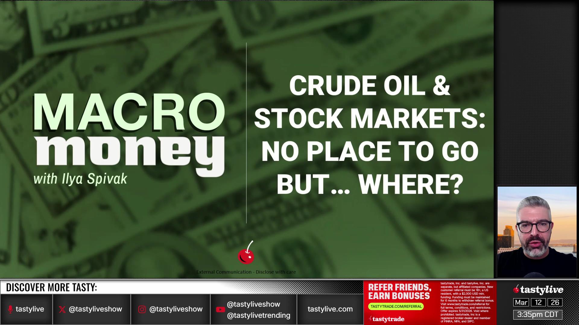 Macro Money - March 12, 2026 - Crude Oil and Stock Markets No Place to Go But Where Episode cover