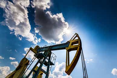 Oil Rig and sky sun glare