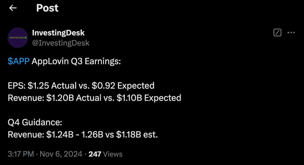 Applovin earnings
