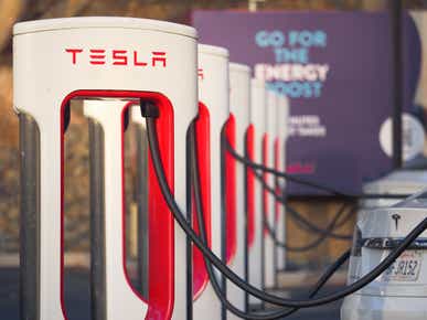 Tesla car charging station