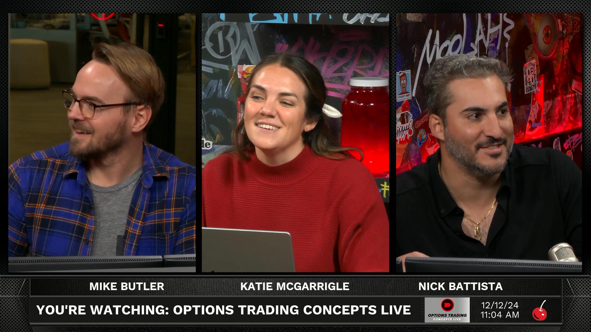 Options Trading Concepts Live - December 12, 2024 - Three Trade Ideas December 12th 2024 Episode cover