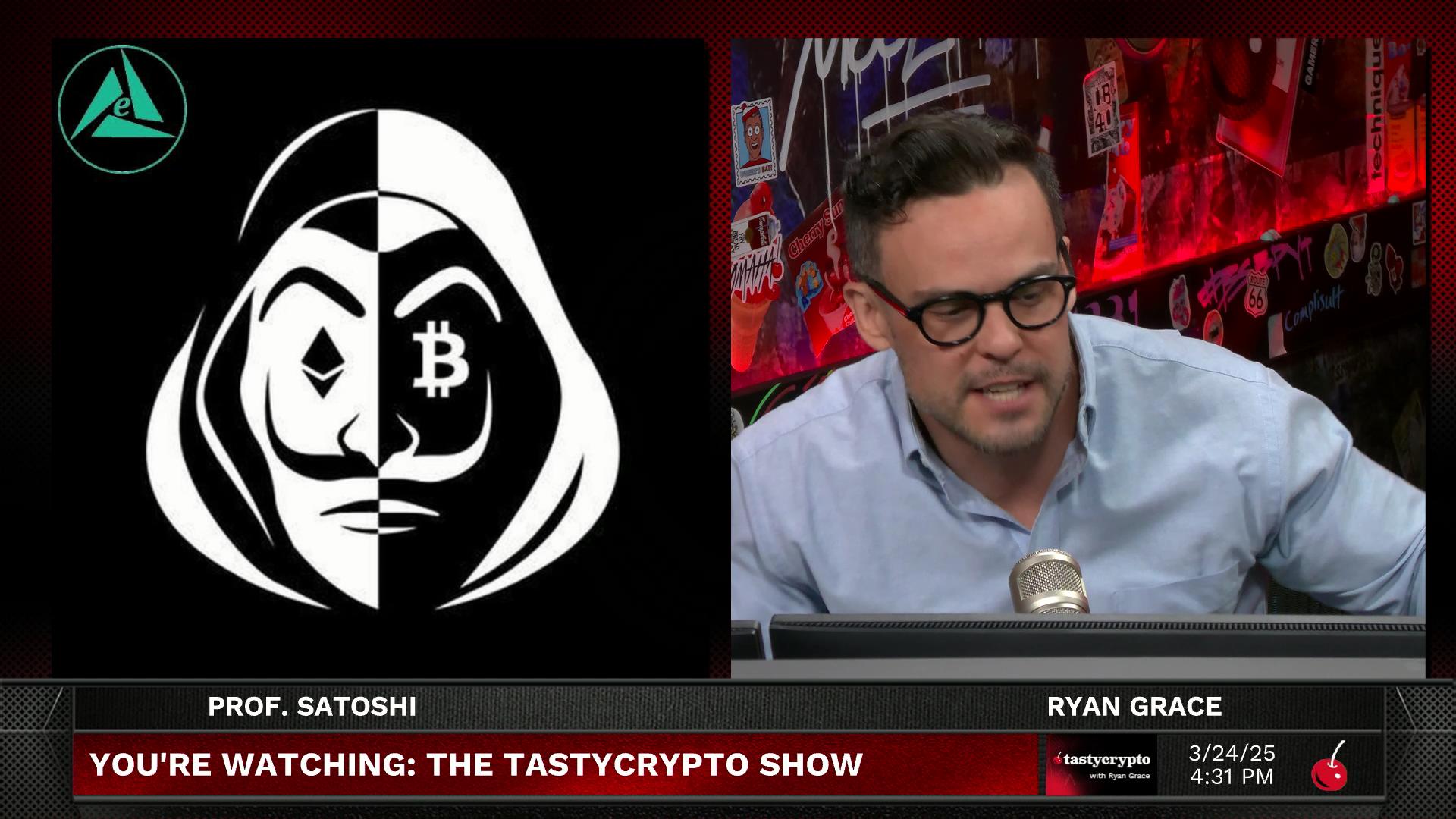 The tastycrypto Show - March 24, 2025 - Special Guest: Professor Satoshi Episode cover