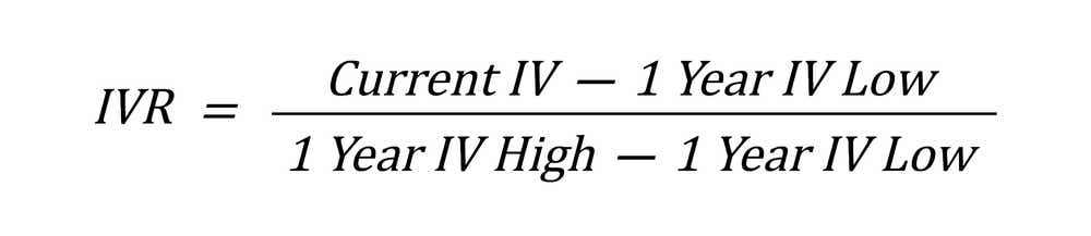 IV rank equation