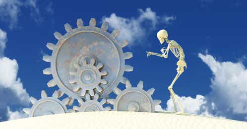 skeleton and obsolete technology