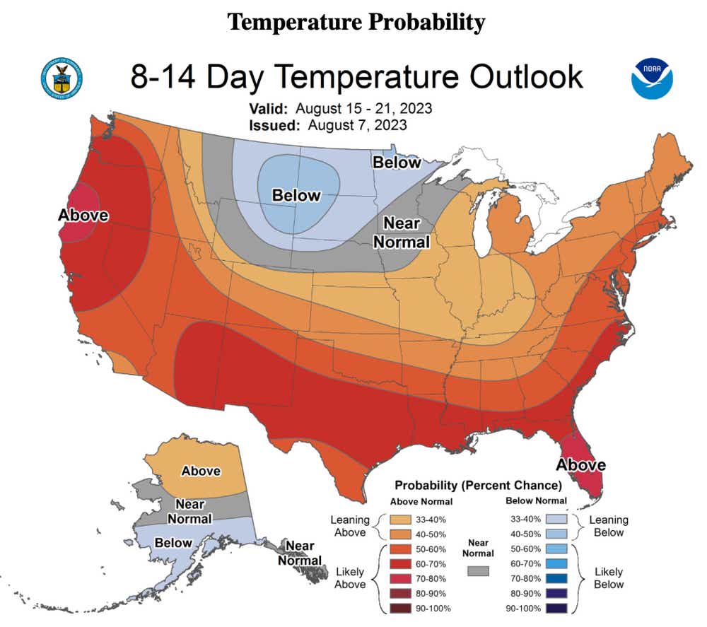 NOAA 8-14 Day Temperature Outlook