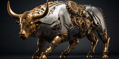 headbutting robot bull