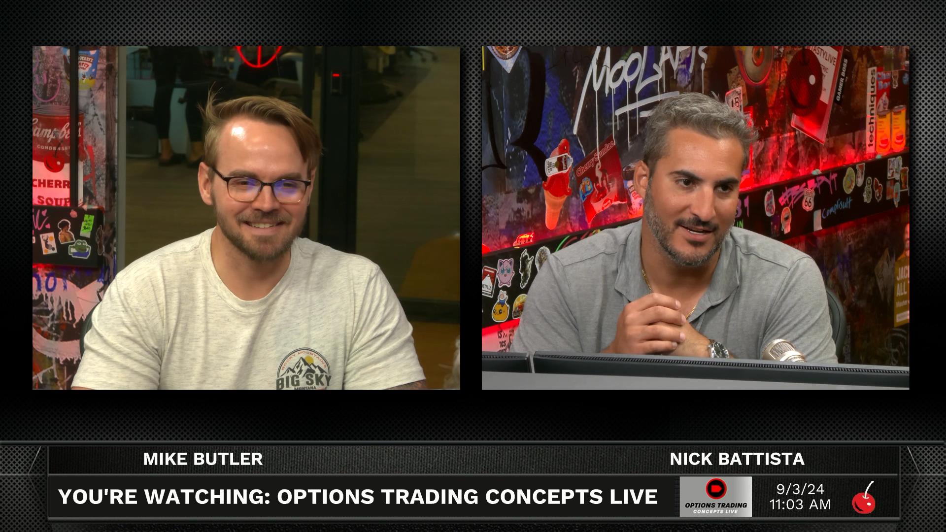 Options Trading Concepts Live - September 3, 2024 - Trade Ideas in a Market Selloff Episode cover