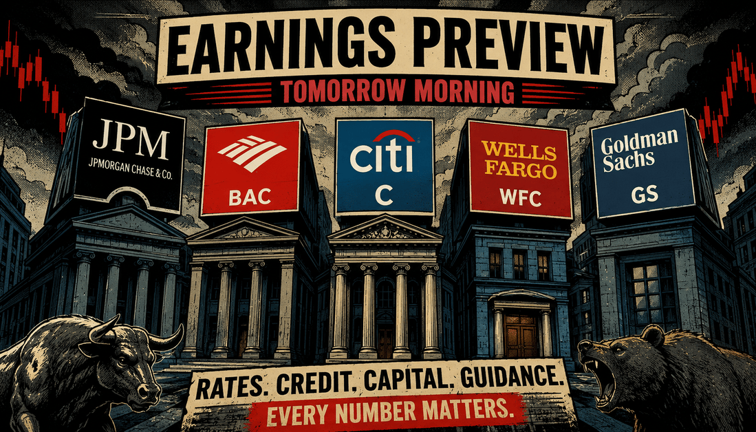Big Bank Earnings Preview: Five Trillion-Dollar Lenders Report on Tuesday July 14th