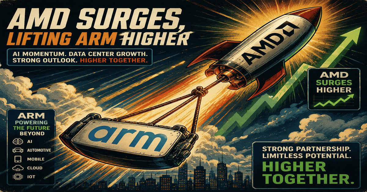 ARM Surges Ahead of Earnings as AMD Outlook Supercharges Semiconductor Stocks