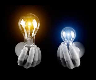 Two lightbulbs
