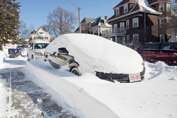 Car snowed in