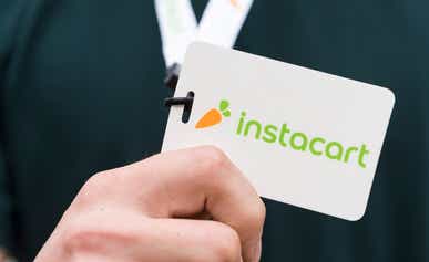 instacart shopper with badge