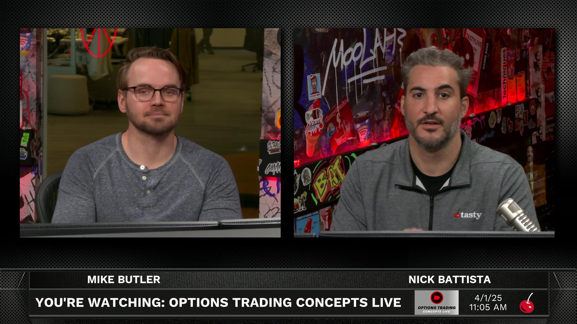 Options Trading Concepts Live - April 1, 2025 - Wider Spread vs More Contracts Episode cover