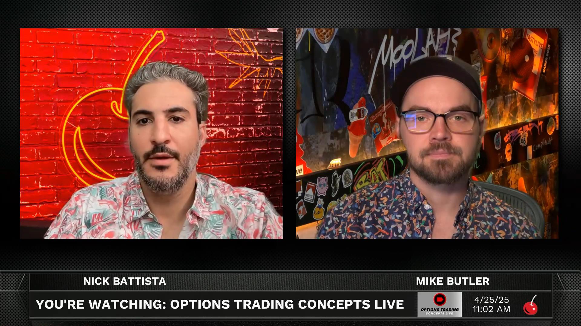 Options Trading Concepts Live - April 25, 2025 - Managing Risk with Diagonal Spreads Explained Episode cover