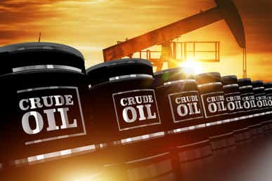 Barrels of Oil with backlit environment