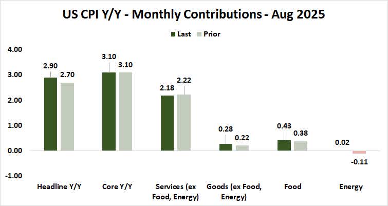 US Consumer Price Index (CPI) Contributions Y/Y