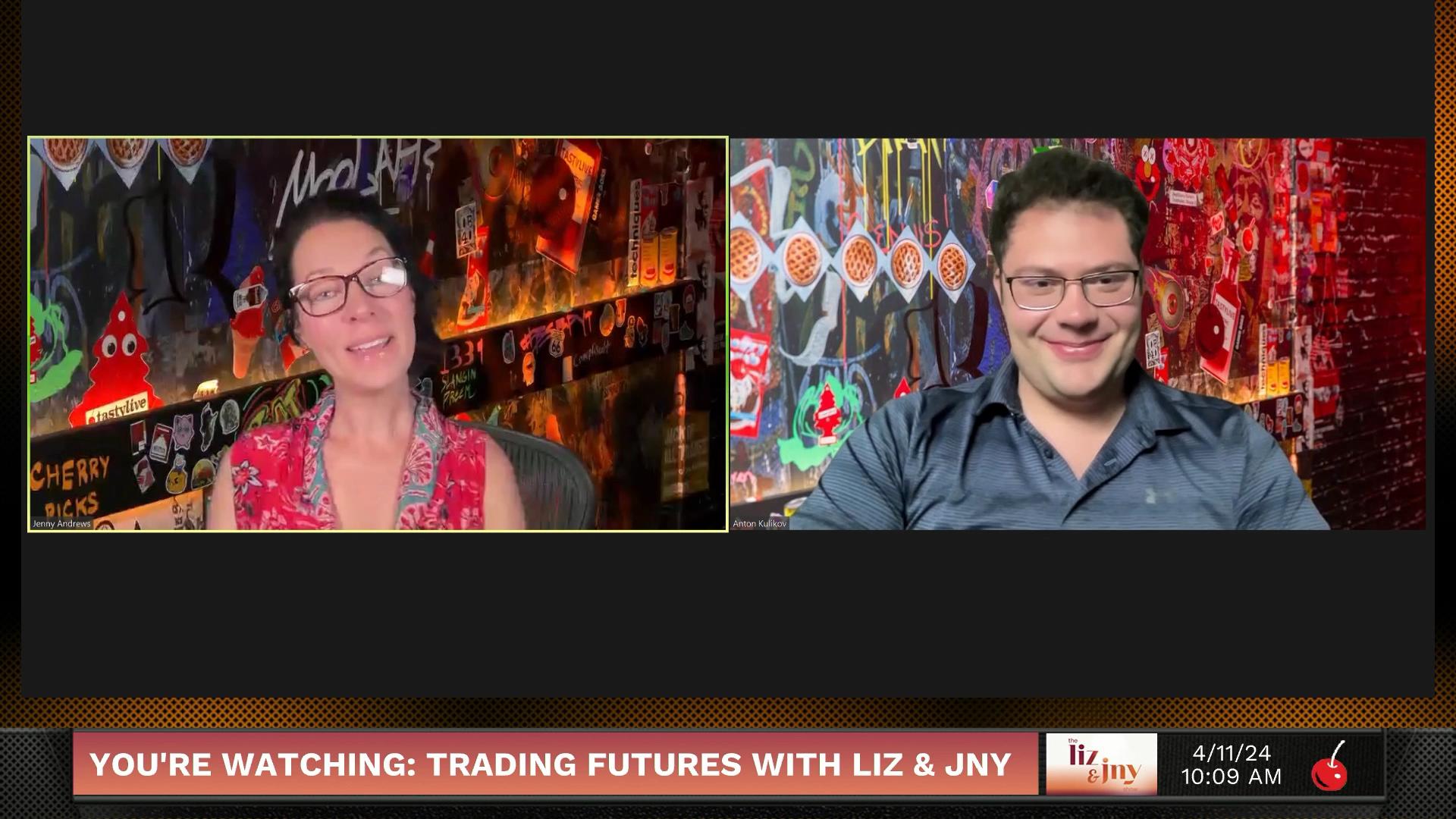 Trading Futures With LIZ & JNY - April 11, 2024 - Trading Futures With Liz and JNY Episode cover