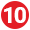 Number 10 in a red circle