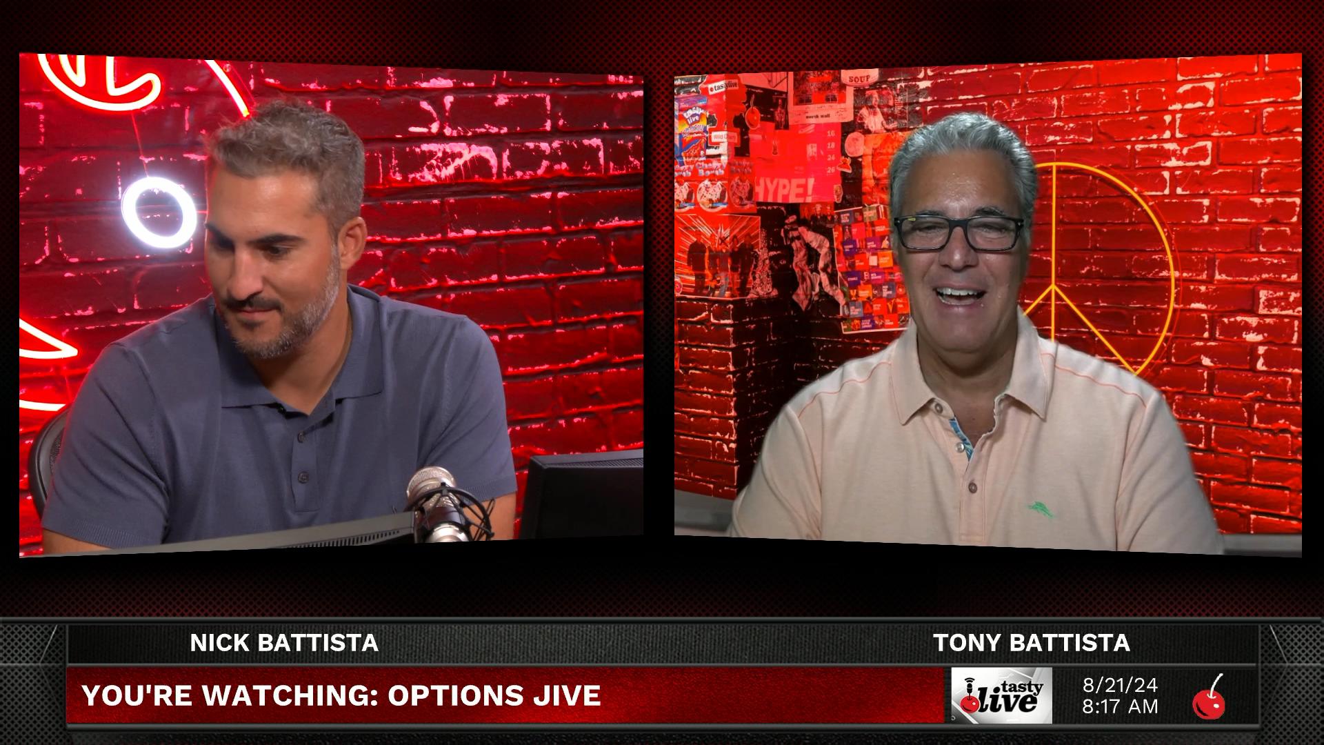 Options Jive - August 21, 2024 - To Leg Out or Not Risk Defined Strategy Episode cover