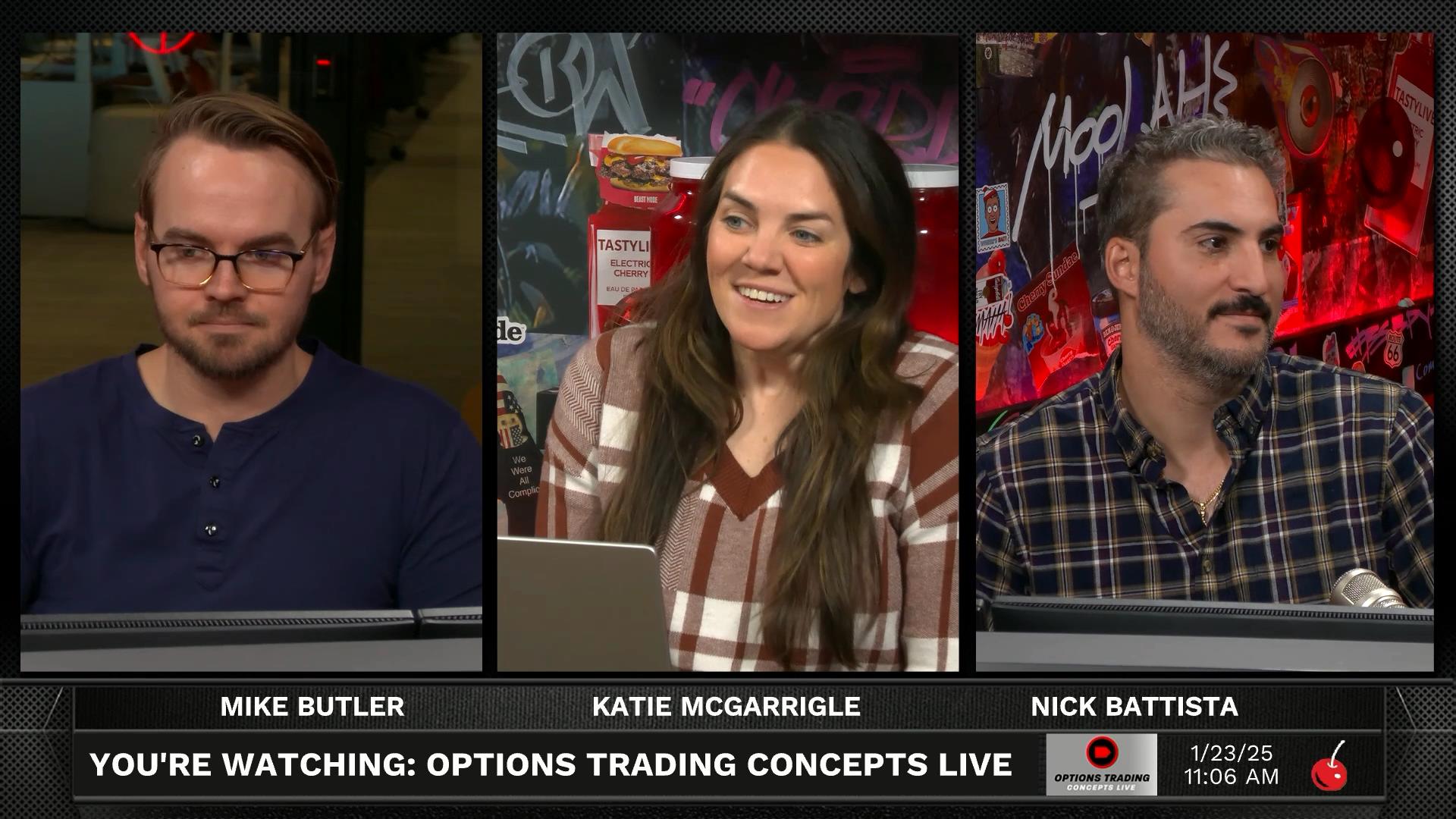 Options Trading Concepts Live - January 23, 2025 - Three Trade Ideas January 23rd 2024 Episode cover