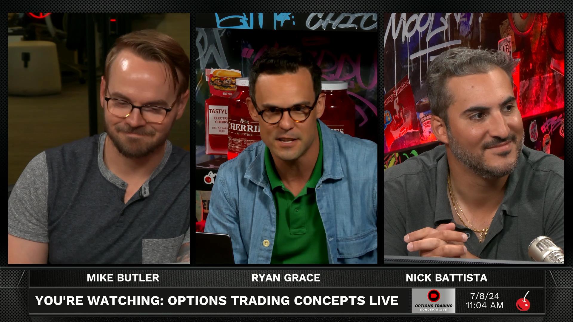 Options Trading Concepts Live - July 8, 2024 - Bitcoin Selling Pressure Episode cover