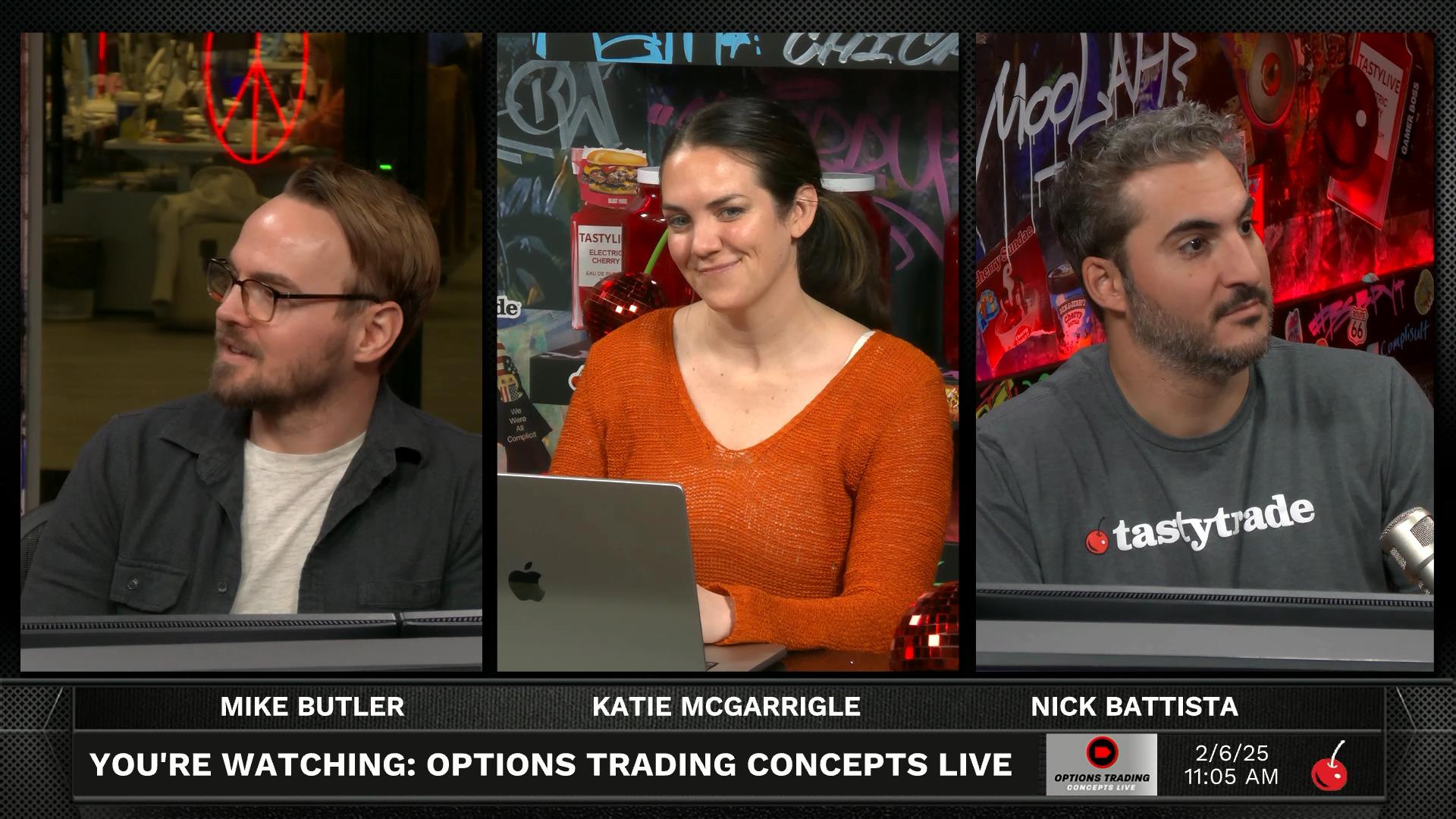 Options Trading Concepts Live - February 6, 2025 - Three Trade Ideas February 6th 2025 Episode cover