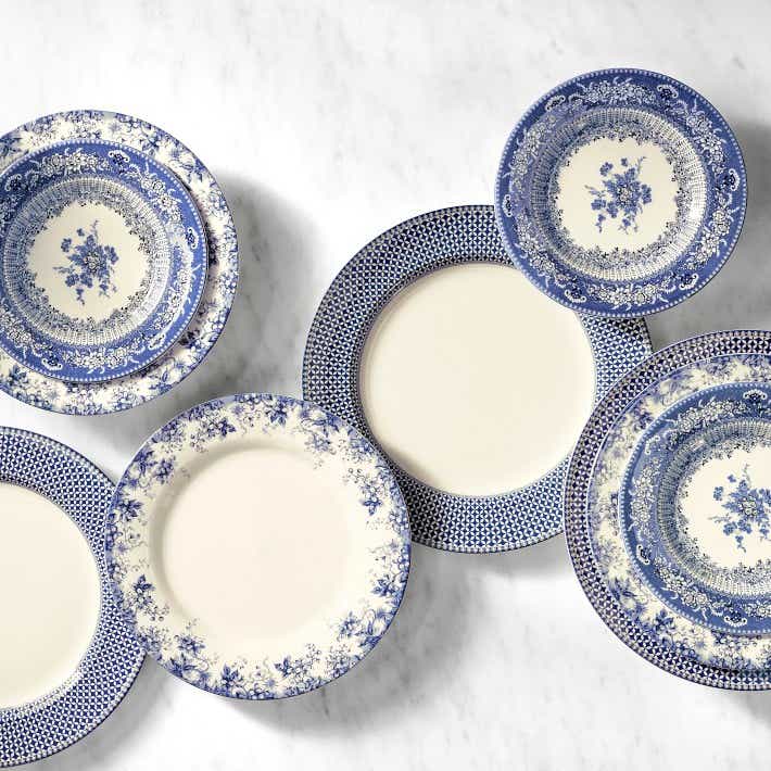Williams Sonoma english floral dinner plates