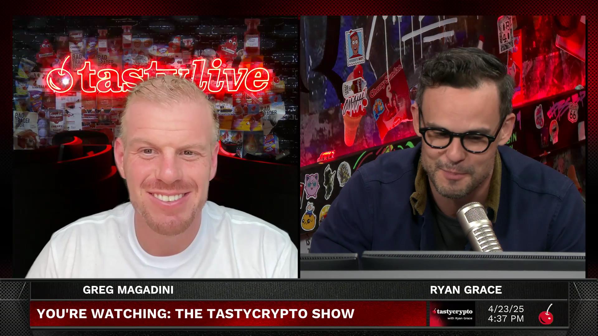 The tastycrypto Show - April 23, 2025 - Fed Impact, Volatility & Crypto Trends with Greg Magadini of Amberdata Episode cover