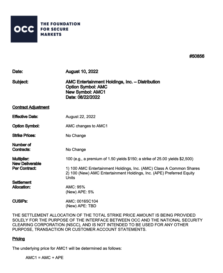 The Foundation for Secure Markets August 10 Contract Adjustment