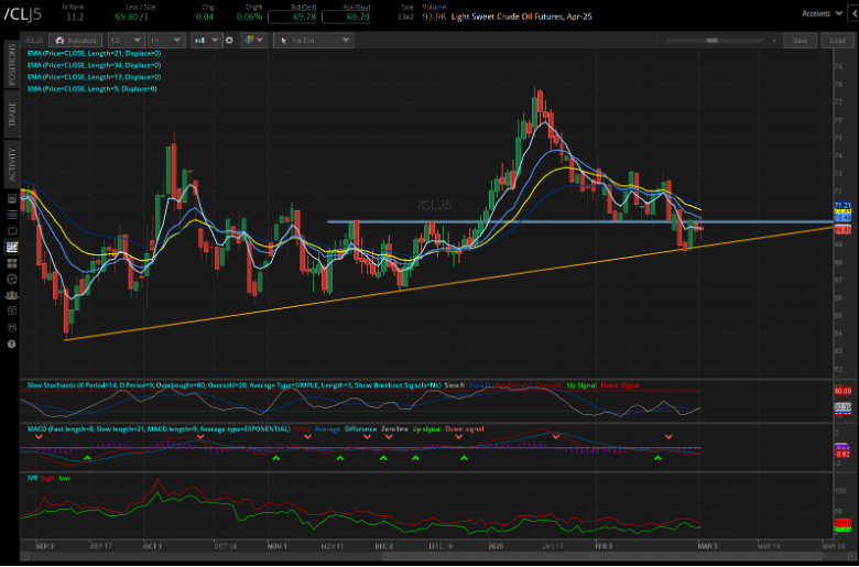 Crude oil futures (/CL