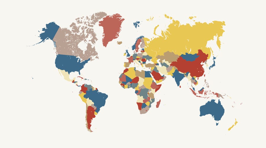 Mapa mundi mostrando la presencia global de Berlitz en diversos países.