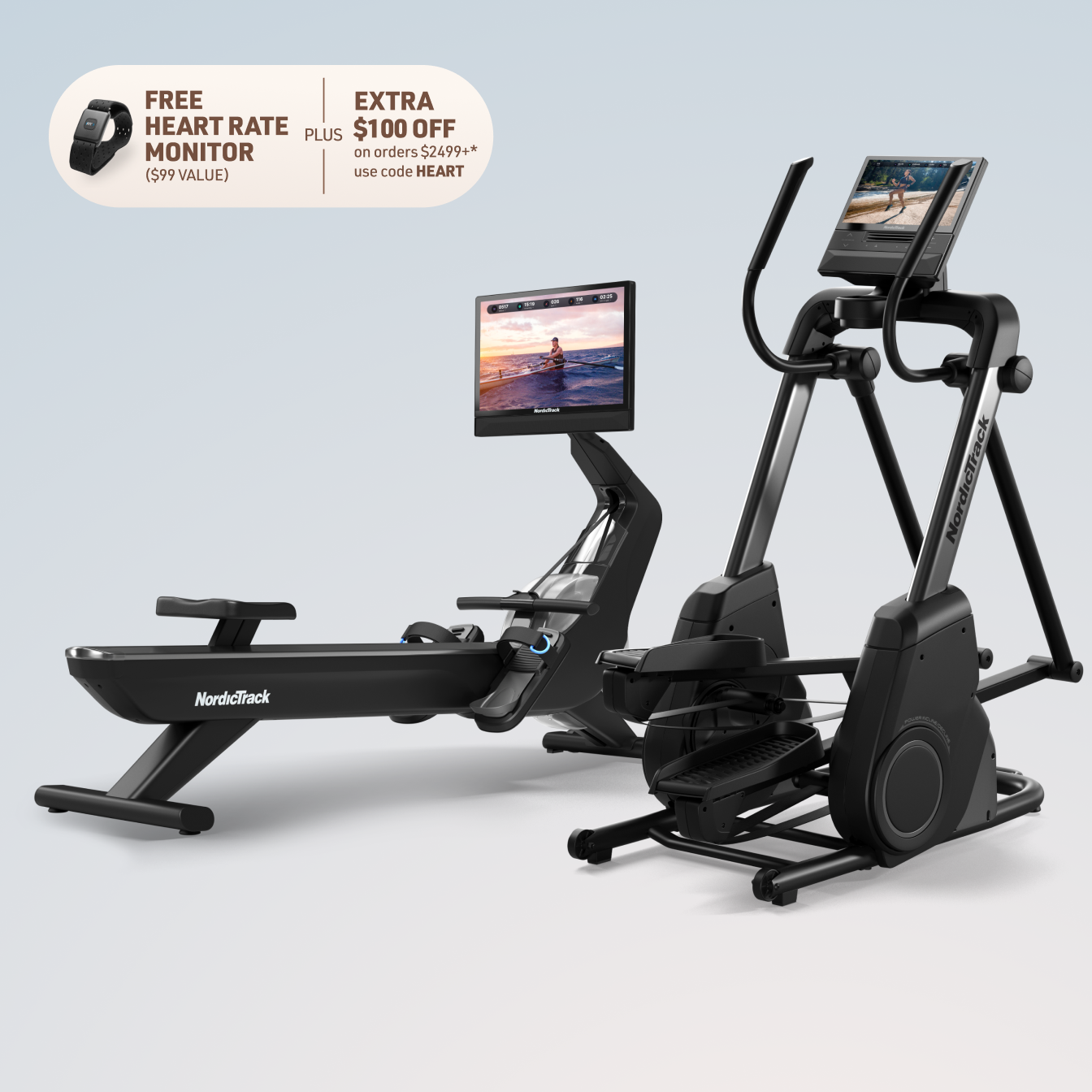 NordicTrack X16 Elliptical & RW900 Rower Bundle - NordicTrack