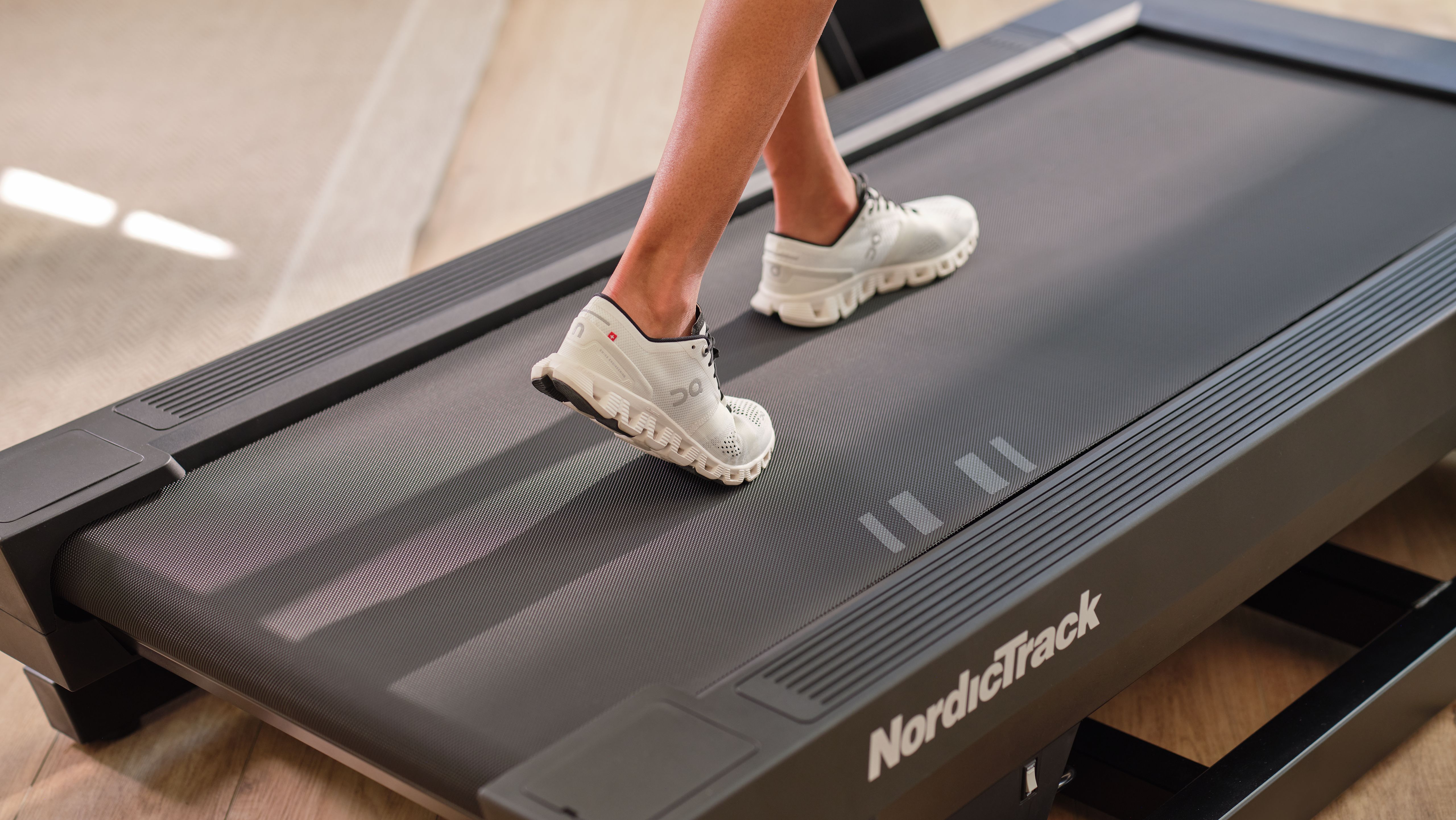 Experience NordicTrack treadmill SpringFlex cushioning designed for comfort and performance, supporting walking, running, and incline workouts. 