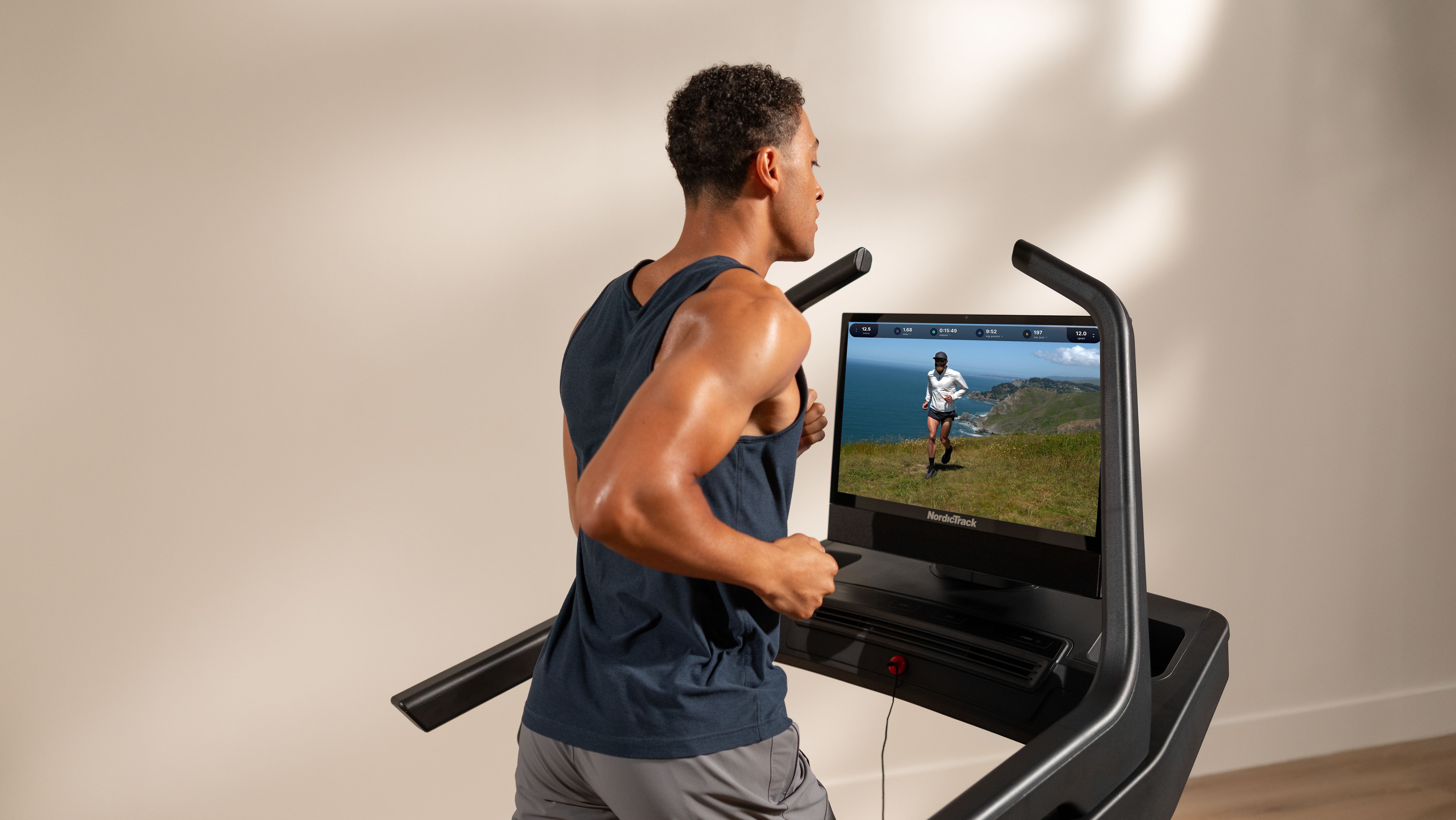 Access the iFIT fitness app with over 10,000 on-demand workouts at home on a personal treadmill.