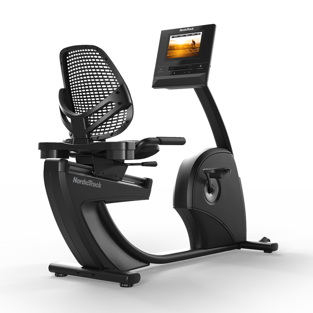 NordicTrack 10 Recumbent Bike with tilting HD
touchscreen