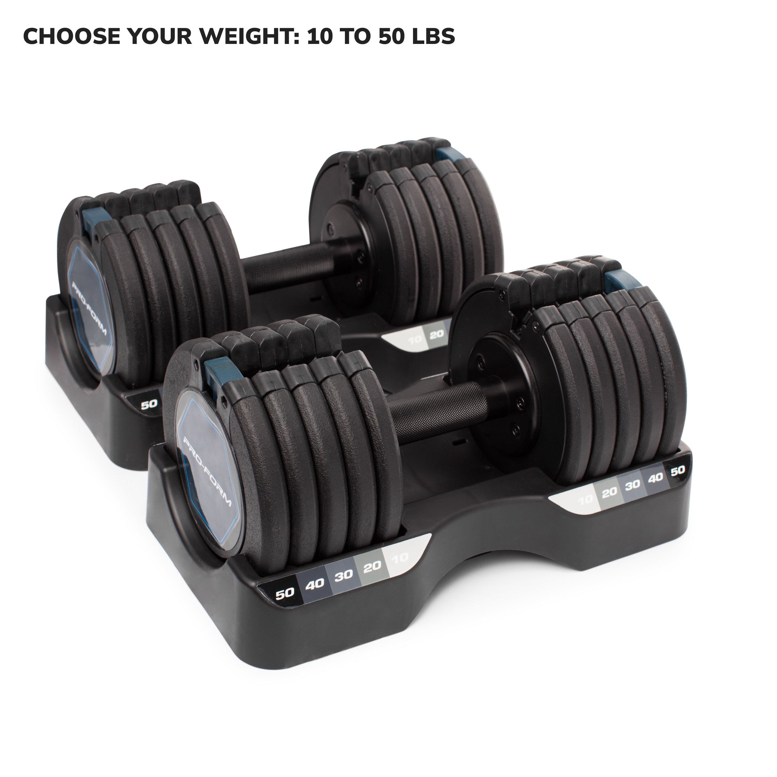 ProForm Rapid Strike 50 Lb. Adjustable Dumbbell Set - ProForm