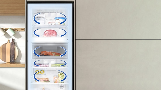Refrigeradora Samsung 457Lt TMF Flex Crisper Inoxidable