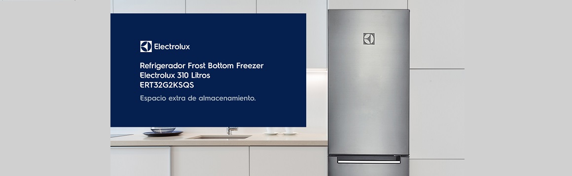 Refrigeradora Bottom Freezer Electrolux 310Litros Silver Frost Ert32G2Ksqs