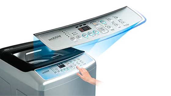 Lavadora Samsung carga superior blanca 9 kilos WA90H4400SW1ZS