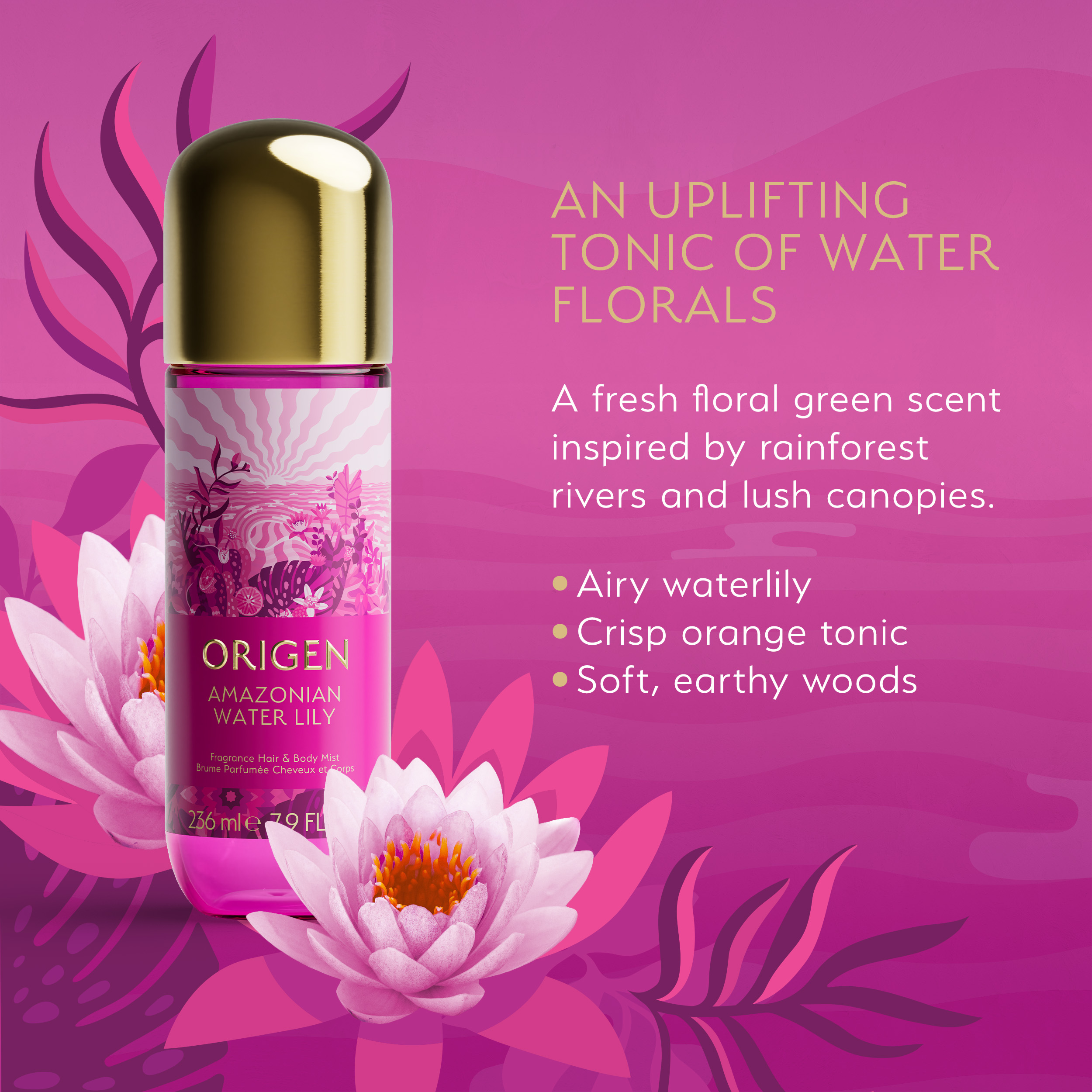 Amazonian Water Lily Hair & Body Mist | Origen